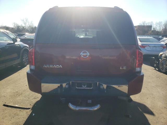 5N1AA08B85N726959 - 2005 NISSAN ARMADA SE BURGUNDY photo 6