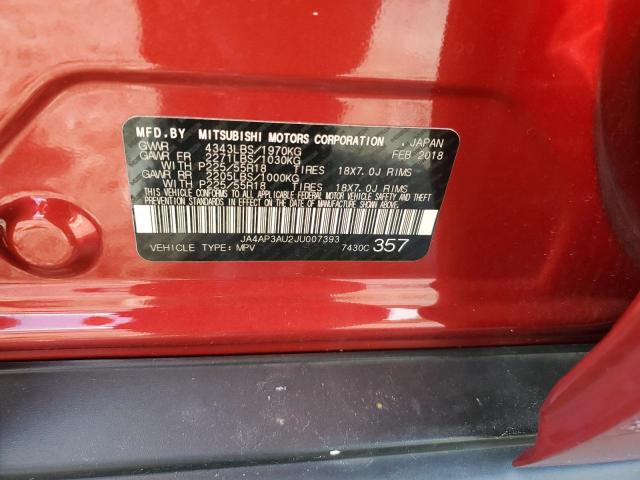JA4AP3AU2JU007393 - 2018 MITSUBISHI OUTLANDER ES RED photo 13