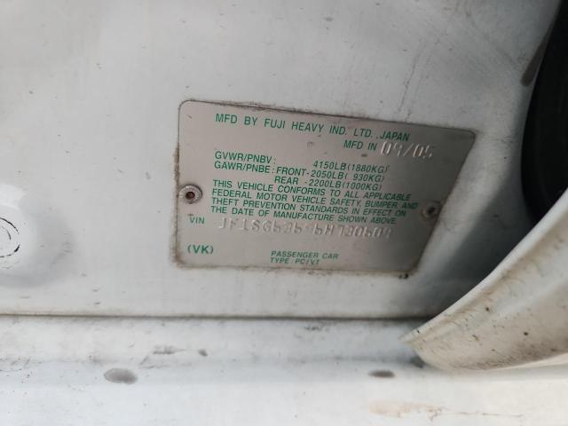 JF1SG63696H730609 - 2006 SUBARU FORESTER 2.5X WHITE photo 12