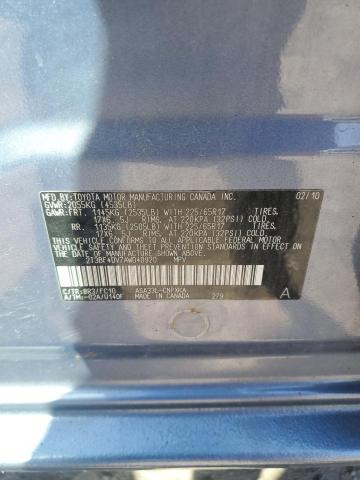 2T3BF4DV7AW040920 - 2010 TOYOTA RAV4 BLUE photo 13