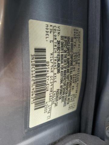 3N1BC11E29L406395 - 2009 NISSAN VERSA S SILVER photo 13