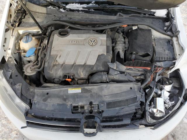 3VWML7AJ7CM619993 - 2012 VOLKSWAGEN JETTA TDI WHITE photo 11