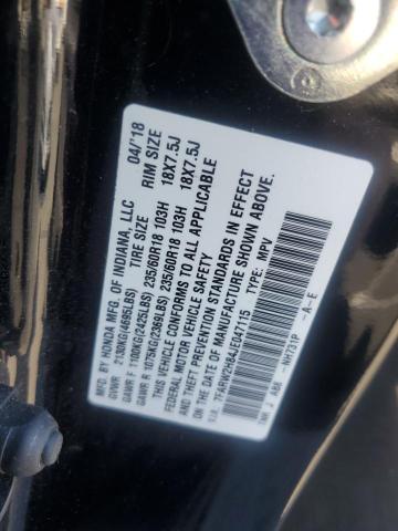 7FARW2H84JE047115 - 2018 HONDA CR-V EXL BLACK photo 14