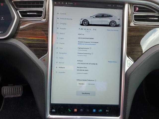 5YJSA1E14GF128590 - 2016 TESLA MODEL S თეთრი ფოტო 9