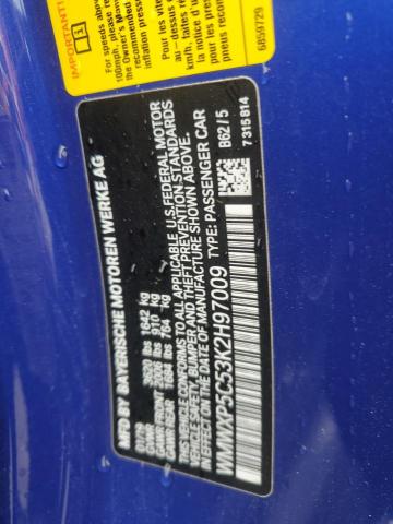WMWXP5C53K2H97009 - 2019 MINI COOPER BLUE photo 13