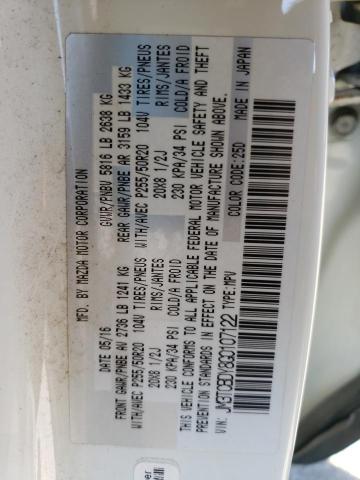 JM3TCBDY8G0107122 - 2016 MAZDA CX-9 GRAND TOURING WHITE photo 13