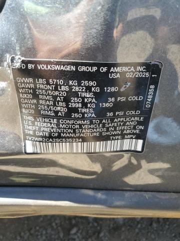 1V2WR2CA2SC535234 - 2025 VOLKSWAGEN ATLAS SE Graphit Foto 14