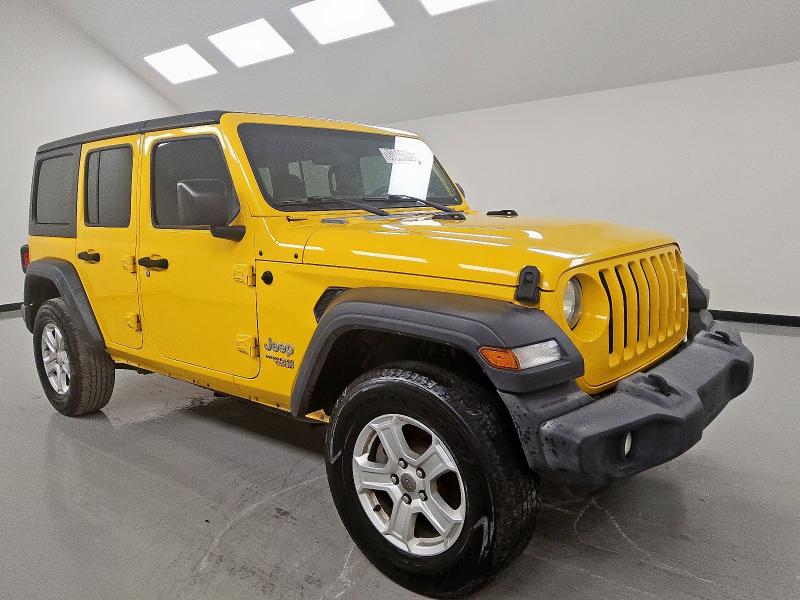 1C4HJXDG1JW298136 - 2018 JEEP WRANGLER U SPORT Դեղին լուսանկար 4