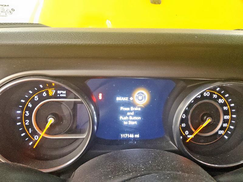 1C4HJXDG1JW298136 - 2018 JEEP WRANGLER U SPORT Դեղին լուսանկար 9