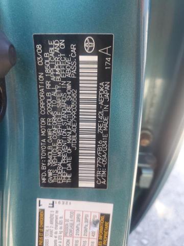 JTDBL40E799035582 - 2009 TOYOTA COROLLA BASE BLUE photo 12