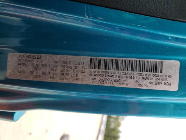 1C4HJXEN2LW192553 - 2020 JEEP WRANGLER U SAHARA TEAL photo 13