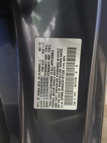 5FNRL5H64CB107336 - 2012 HONDA ODYSSEY EXL GRAY photo 13