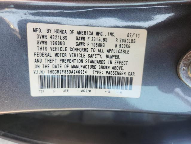 1HGCR2F88DA246954 - 2013 HONDA ACCORD EXL 灰色 照片 12