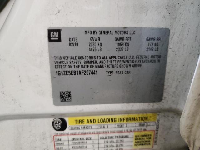 1G1ZE5EB1AF207441 - 2010 CHEVROLET MALIBU LTZ კრემისფერი ფოტო 13