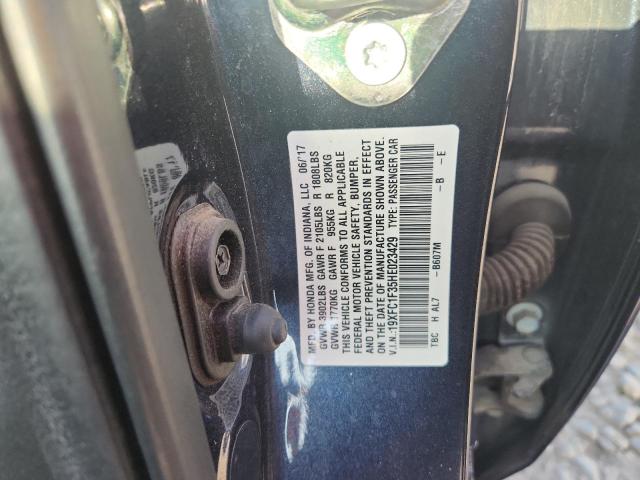 19XFC1F35HE023429 - 2017 HONDA CIVIC EX WHITE photo 13