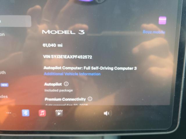 5YJ3E1EAXPF452572 - 2023 TESLA MODEL 3 BLACK photo 9