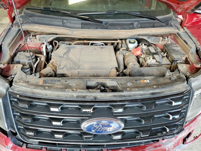 1FM5K8GT4GGA61587 - 2016 FORD EXPLORER SPORT RED photo 12