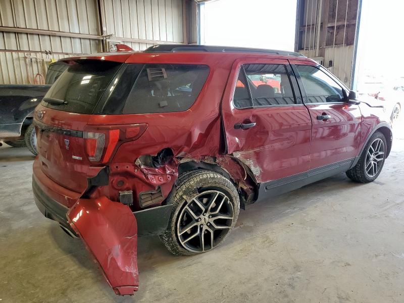 1FM5K8GT4GGA61587 - 2016 FORD EXPLORER SPORT RED photo 3