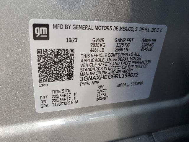 3GNAXHEG5RL199672 - 2024 CHEVROLET EQUINOX LS SILVER photo 13