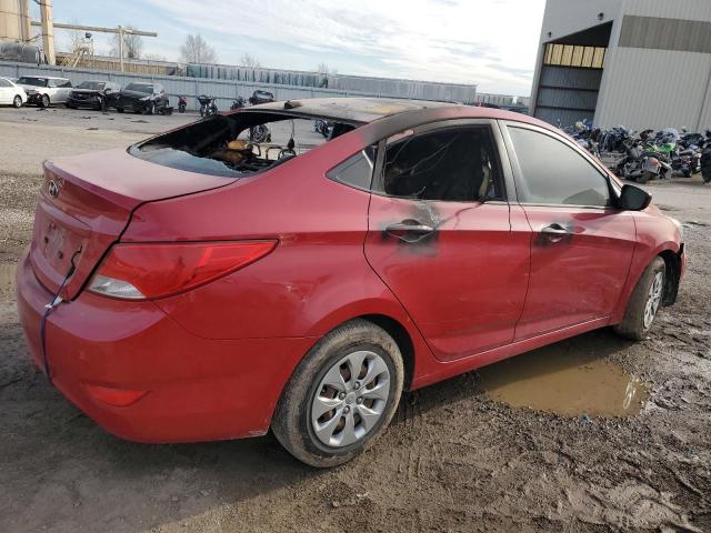 KMHCT4AE3GU058589 - 2016 HYUNDAI ACCENT SE RED photo 3