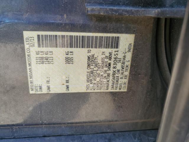 1N4AA5AP8DC830651 - 2013 NISSAN MAXIMA S 灰色 照片 12