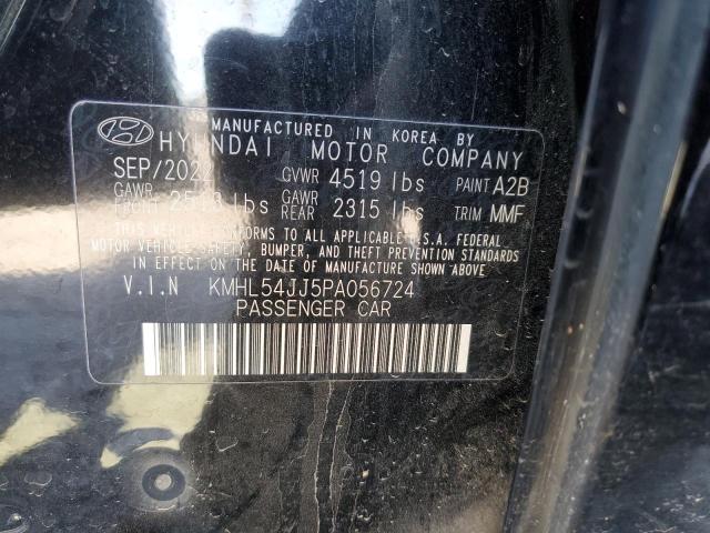 KMHL54JJ5PA056724 - 2023 HYUNDAI SONATA HYBRID BLACK photo 12