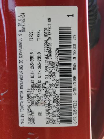 3TYLB5JN8RT009946 - 2024 TOYOTA TACOMA DOUBLE CAB წითელი ფოტო 12