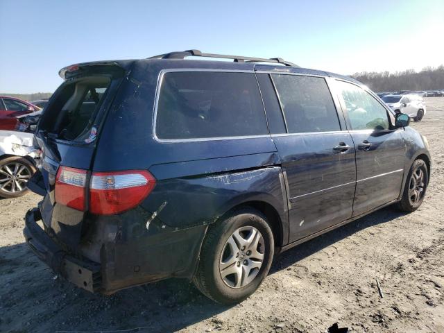 5FNRL38786B020475 - 2006 HONDA ODYSSEY EXL BLUE photo 3