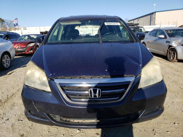 5FNRL38786B020475 - 2006 HONDA ODYSSEY EXL BLUE photo 5