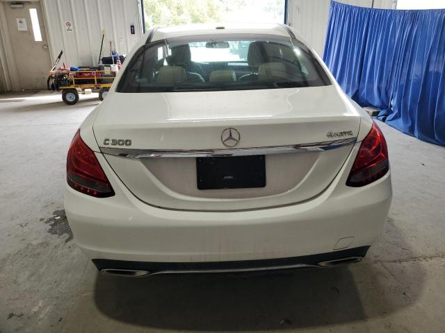 55SWF4KB7JU239772 - 2018 MERCEDES-BENZ C 300 4MATIC WHITE photo 6