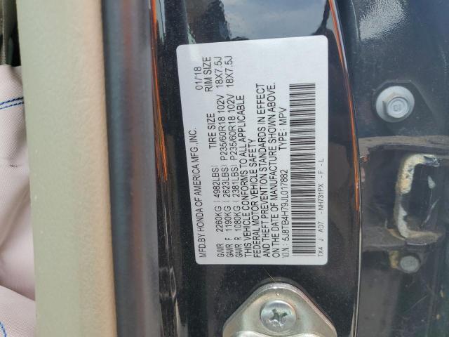 5J8TB4H79JL017882 - 2018 ACURA RDX ADVANCE BLACK photo 13