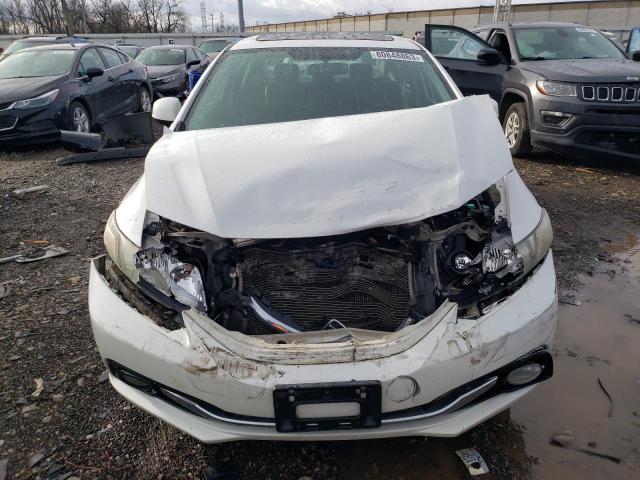 19XFB2F91DE005775 - 2013 HONDA CIVIC EXL Սպիտակ լուսանկար 5