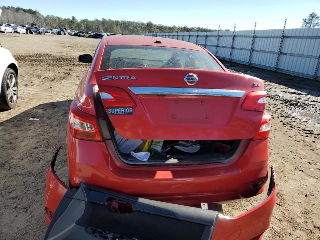 3N1AB7AP8JL621965 - 2018 NISSAN SENTRA S RED photo 6