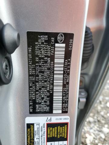 4T1BF1FK6GU123094 - 2016 TOYOTA CAMRY LE 银色 照片 12