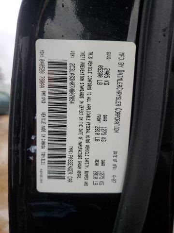 2C3LA63H07H807854 - 2007 CHRYSLER 300 BLACK photo 12