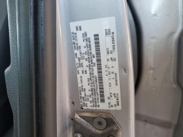 1FMCU0F77DUC98207 - 2013 FORD ESCAPE S SILVER photo 12