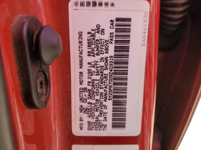 5Y2SP67009Z403319 - 2009 PONTIAC VIBE RED photo 12