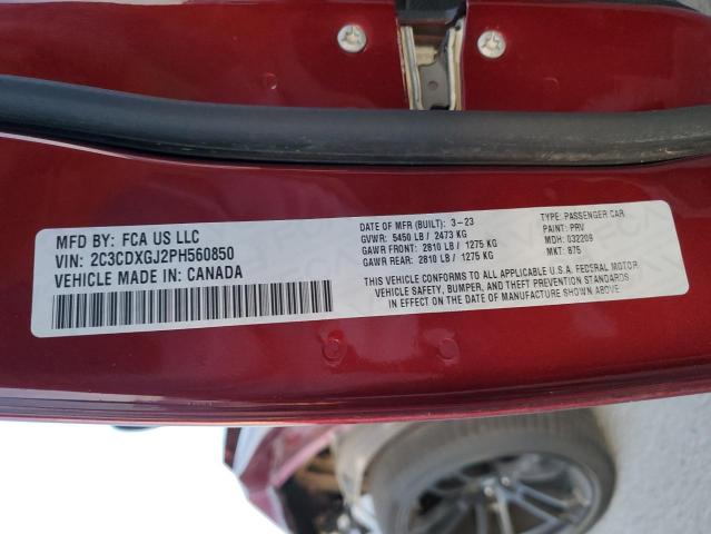 2C3CDXGJ2PH560850 - 2023 DODGE CHARGER SCAT PACK BURGUNDY photo 13