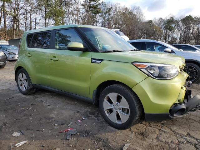 KNDJN2A26F7765747 - 2015 KIA SOUL GREEN photo 4