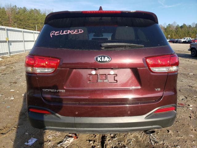 5XYPGDA5XHG210641 - 2017 KIA SORENTO LX BURGUNDY photo 6