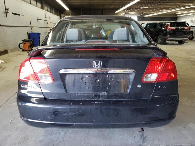 JHMES26783S001680 - 2003 HONDA CIVIC EX BLACK photo 6