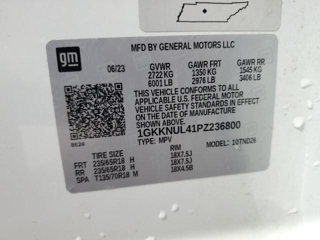 1GKKNUL41PZ236800 - 2023 GMC ACADIA SLT WHITE photo 13