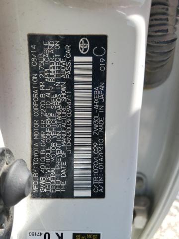 JTDKN3DU3F0394711 - 2015 TOYOTA PRIUS WHITE photo 12