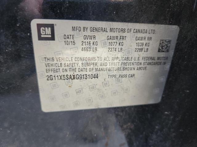 2G11X5SAXG9131044 - 2016 CHEVROLET IMPALA LS BLACK photo 12