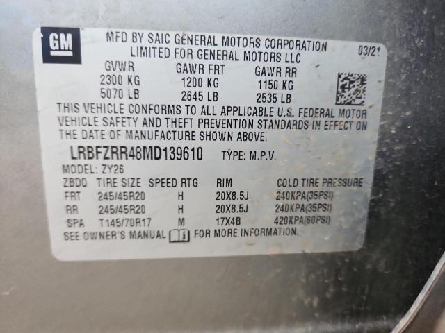 LRBFZRR48MD139610 - 2021 BUICK ENVISION AVENIR رمادي صورة 14