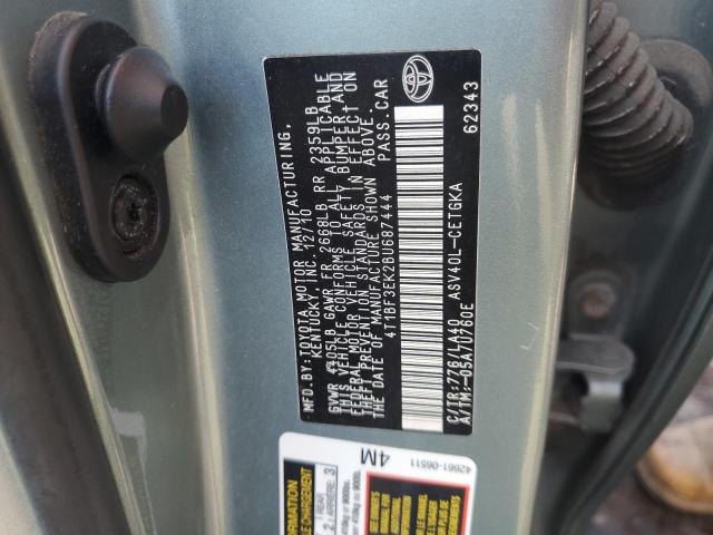 4T1BF3EK2BU687444 - 2011 TOYOTA CAMRY BASE TURQUOISE photo 12