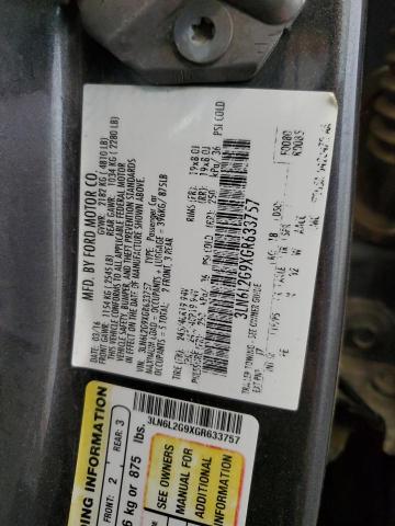 3LN6L2G9XGR633757 - 2016 LINCOLN MKZ Сұр фото 13