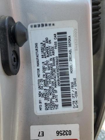 1NXBU40E39Z036623 - 2009 TOYOTA COROLLA BASE Silber Foto 12