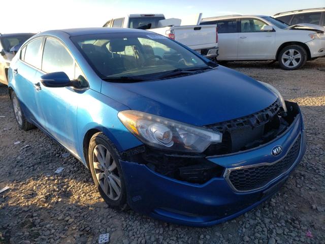 KNAFX4A86F5350565 - 2015 KIA FORTE EX BLUE photo 4