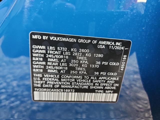 1V2DR2CAXSC516972 - 2025 VOLKSWAGEN ATLAS SE Azul foto 12